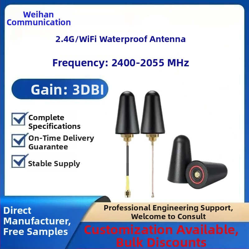 Anténa s hlavičkou hríb, vodotesná, vysoký zisk, 2.4 GHz Wi-Fi, SMA konektor