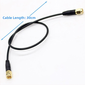 RG174 anténny kábel adaptér so SMA samec na SMA konektor, 96-vláknový čistý meďový vodič, vnútorný závit, nízke straty