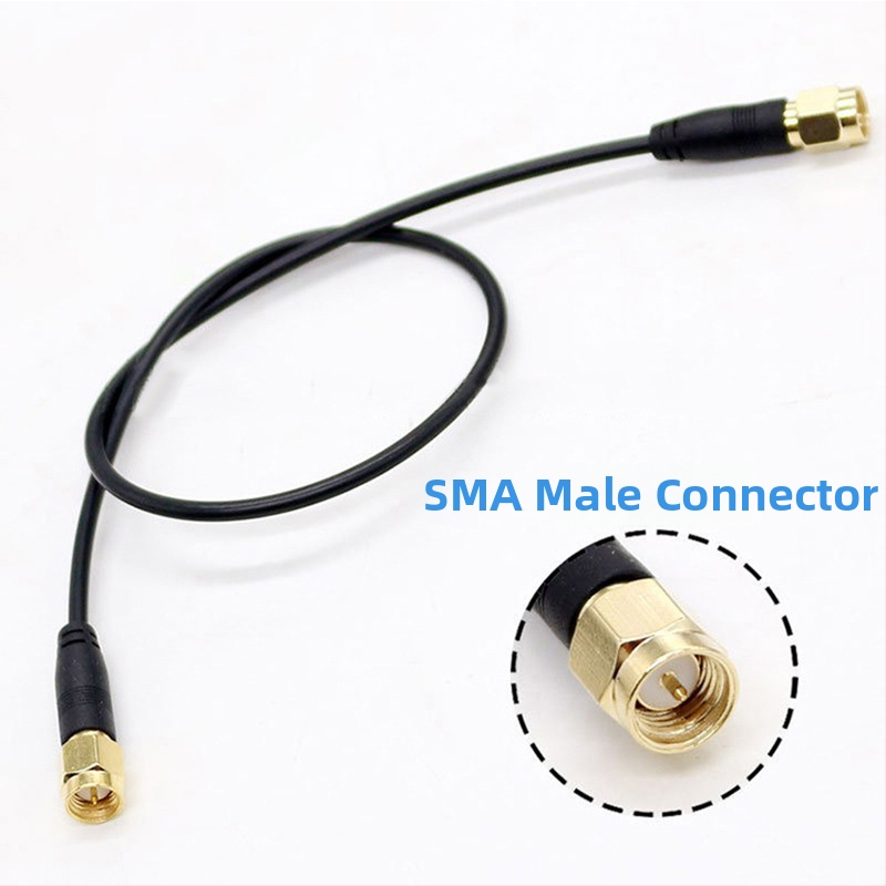 RG174 anténny kábel adaptér so SMA samec na SMA konektor, 96-vláknový čistý meďový vodič, vnútorný závit, nízke straty