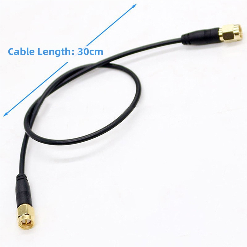 RG174 anténny kábel adaptér so SMA samec na SMA konektor, 96-vláknový čistý meďový vodič, vnútorný závit, nízke straty