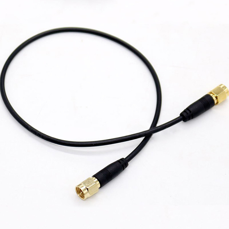 Cablu adaptor pentru antenă SMA, SMA la SMA, RG174, 96 fire din cupru pur, filet intern, pierderi reduse