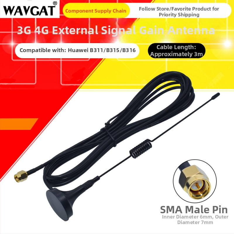 Antena 4G externă cu amplificare a semnalului, pentru routere Huawei cu interfață SMA, modele B315, B311, B316