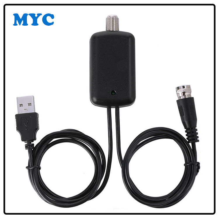 MYC 016 HDTV antena s osvijetljenim pojačalom, dobitak 25 dB, VHF 172–240 MHz / UHF 470–860 MHz, 75 Ω, 5 V, 1 W