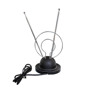 Antena TV de interior pentru VHF/UHF/HDTV cu antenă urechi de iepure și semnal digital HD