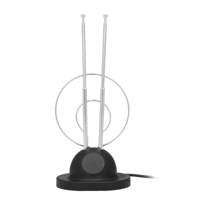 Antena TV de interior pentru VHF/UHF/HDTV cu antenă urechi de iepure și semnal digital HD