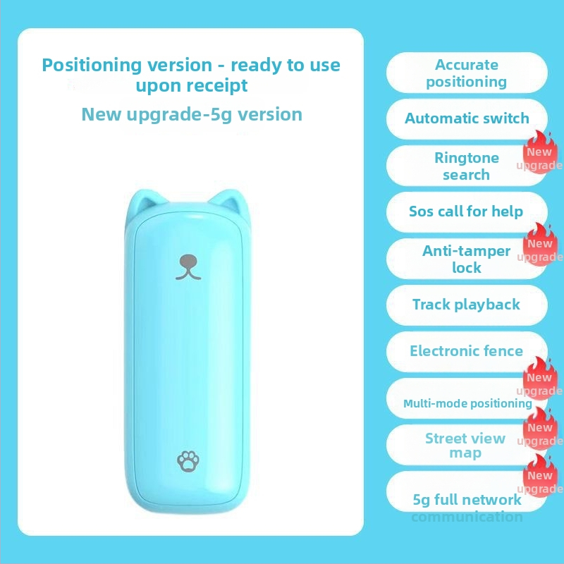 5G GPS lokalizátor pre deti — pre deti, študentov a starších — presnosť 2–10 m, 5 dní výdrže, vodeodolný, HD mapa