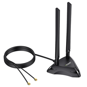 Wi‑Fi antena produžni kabel za mrežnu karticu i ruter, magnetska baza, dvobandna 2,4/5 GHz, visok dobitak, SMA unutarnji konektor