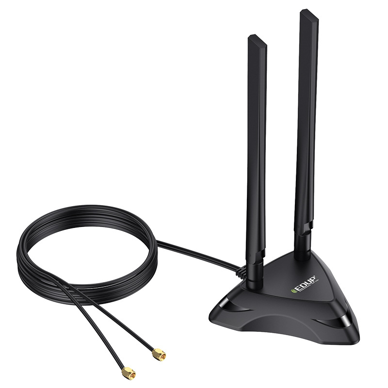Wi‑Fi antena produžni kabel za mrežnu karticu i ruter, magnetska baza, dvobandna 2,4/5 GHz, visok dobitak, SMA unutarnji konektor