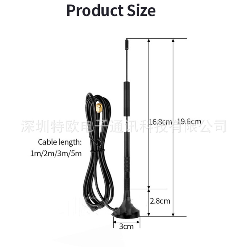 Wi‑Fi antena s magnetskom uložkom, 2.4/5.0/5.8 GHz, modul za mrežnu karticu i usmjerivač, 10 dBi