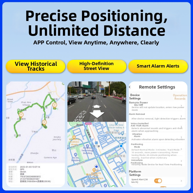 XY805 GPS jälgimisseade elektriauto jaoks - asukoha tuvastamise täpsus 5 m, häiresüsteemid: vibratsioon, mobiilne teavitus, geofence, kiiruse ületamine; aku tööiga 1466 tundi; suurus 64×30×17 mm