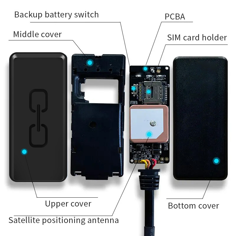 Εντοπιστής GPS με ακρίβεια 10 m, IP67 αδιάβροχο, τροφοδοσία 9–90V, ενσωματωμένη κεραία, πολλαπλές ειδοποιήσεις (δονήσεις, διακοπή ρεύματος, κίνηση, φράγμα, υπέρβαση ταχύτητας)