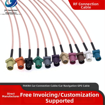 Automobiļu FAKRA–SMB RF pagarināšanas kabelis automašīnas GPS/Radio antenai - signāla pārsūtīšana, TPE apvalks, RF kabelis, Zīmols Jinyang Hao