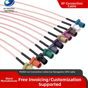 Automobiļu FAKRA–SMB RF pagarināšanas kabelis automašīnas GPS/Radio antenai - signāla pārsūtīšana, TPE apvalks, RF kabelis, Zīmols Jinyang Hao