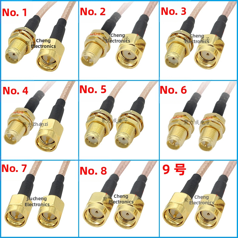 RG316 SMA vīriešu un sieviešu RF pagarinājuma kabelis – bezvadu tīkla kartēm, maršrutētājiem, GPS un Wi‑Fi antenām