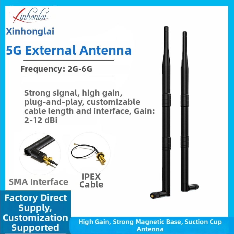 2,4 GHz ar augstu signāla stiprību, saliekamā gumijas antena, līmējama – optiskajam modemam/maršrutētājam - Xinhonglai sg906