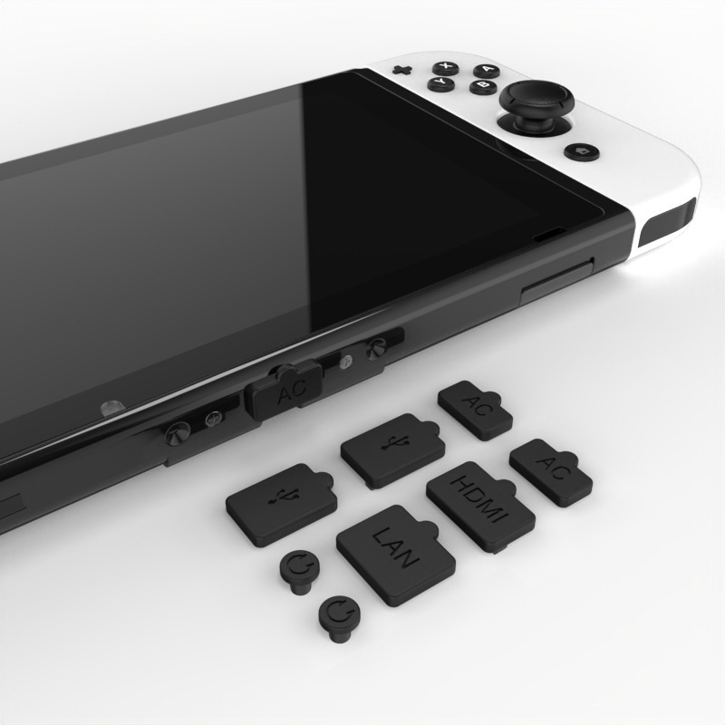Set od 8 silikonskih čepova za zaštitu od prašine za Nintendo Switch (Switch 2, OLED, Lite)