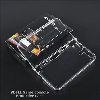 3DS LL aizsargkorpuss – caurspīdīgs PC korpuss, injekcijas liešana, saderīgs ar 3DS LL, svars 0.08