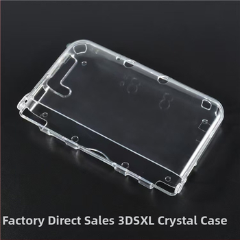 3DS LL aizsargkorpuss – caurspīdīgs PC korpuss, injekcijas liešana, saderīgs ar 3DS LL, svars 0.08