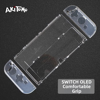Nintendo Switch OLED aizsarglāde, TPU mīkstā korpuss, caurspīdīgi atdalāmi rokturi, PC+TPU materiāls, saderīgs ar Switch OLED, svars 93 g