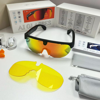 Ddlin Aimb-g1 inteligentné okuliare — 8MP foto, 1200P video záznam, preklad pre vonkajšiu cyklistiku