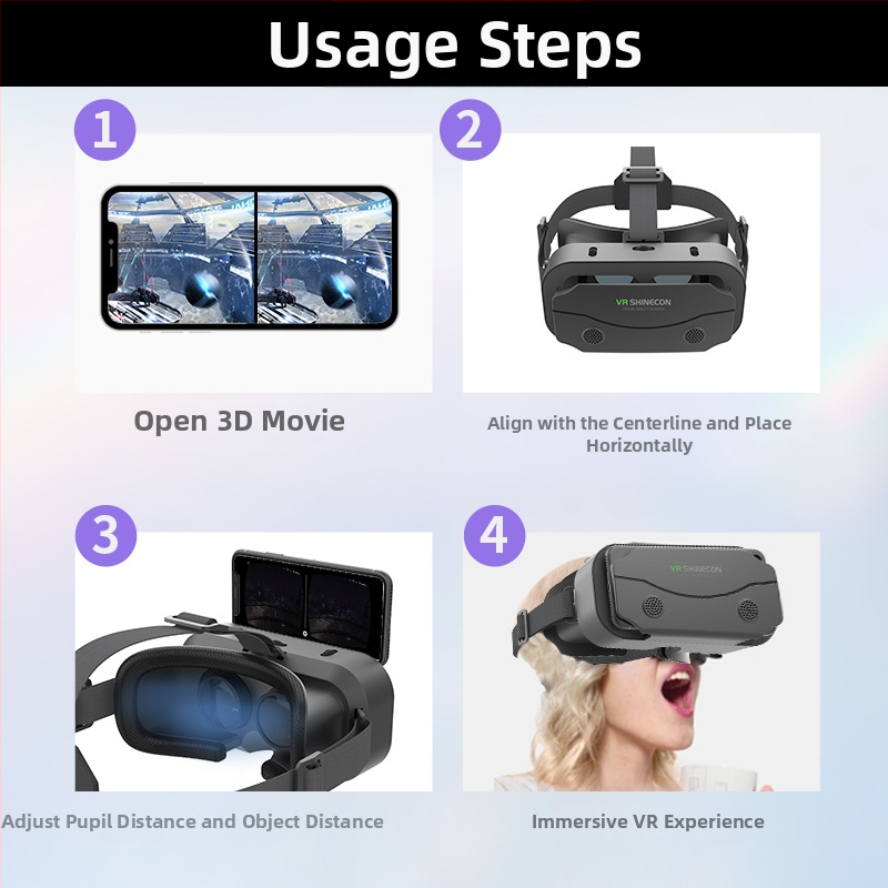 Magic Mirror G13 mobilās VR brilles, 3D VR, spēļu un audiovizuālā VR pieredze, ekrāna projekcija