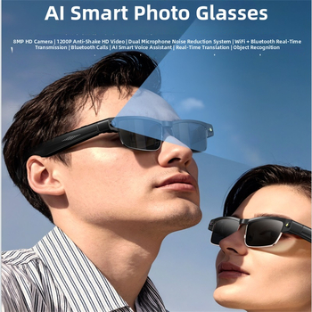 AI Gudras brilles ar 8 MP kameru, Bluetooth 5.4, 270mAh akumulators, 4GB atmiņa, Bezvadu diapazons 5–10 m