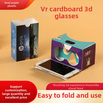 3D kartona VR brillītes, 6,6 collu displejs, NTSC ievade, galvas nēsājamais VR headset