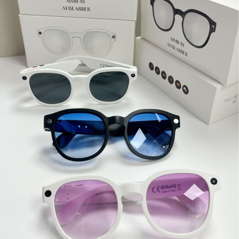 Gudrās brilles AIMB-S1 ar reāllaika tulkojumu, 2MP kamera, 270mAh akumulators, uz galvas piestipinātas, WiFi pārraide