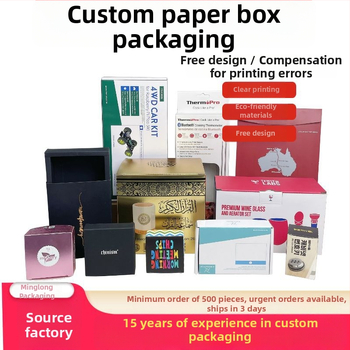 Kartondoboz csomagoláshoz, összecsukható karton, 350 g, UV nyomtatás, logóval testreszabható