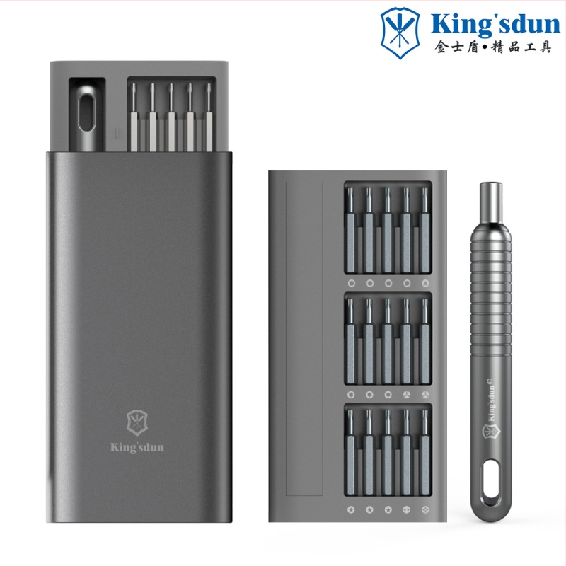 31-in-1 magnetinis atsuktuvas rinkinys su 30 keičiamų antgalių mobiliesiems telefonams ir elektronikai, iš 60# plieno