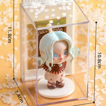 PP-plasztik figurakiállító doboz fedéllel – porvédett, testreszabható, logónyomás lehetséges