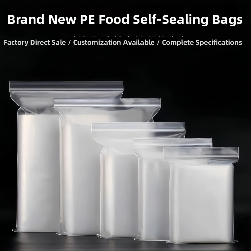 PE αυτοσφραγιζόμενες διαφανείς σακούλες για συσκευασία κοσμημάτων, τροφίμων και ενδυμάτων; μήκος σφραγίσεως 2–100 εκ.