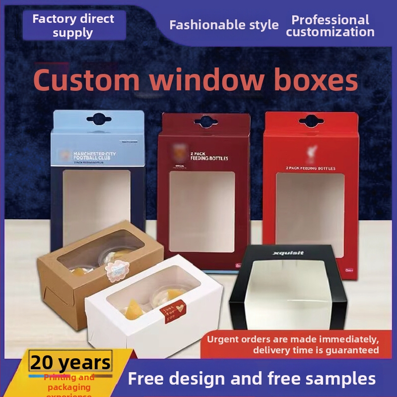 Egyedi ablakos csomagoló doboz UV bevonattal, papírkarton anyagból, csomagoló doboz, testreszabható kartondoboz típusok, magánmárka