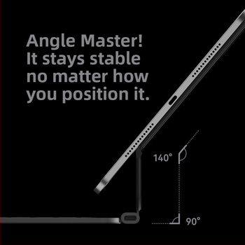 Bezdrôtová klávesnica s hliníkovou zliatinou a ľahkou konštrukciou (hliníková zliatina; hmotnosť 530 g; Bluetooth; kompatibilita: Apple iPad Pro)