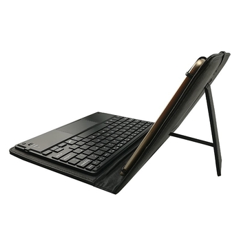Husa din piele cu tastatură Bluetooth și touchpad pentru tablete universale