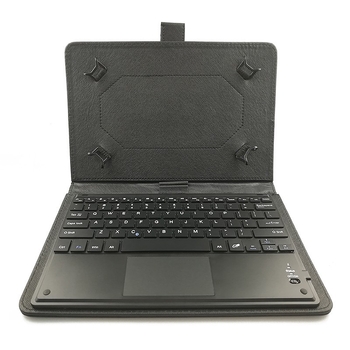 Husa din piele cu tastatură Bluetooth și touchpad pentru tablete universale