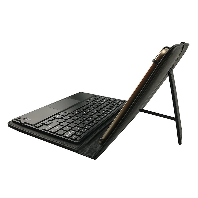 Husa din piele cu tastatură Bluetooth și touchpad pentru tablete universale
