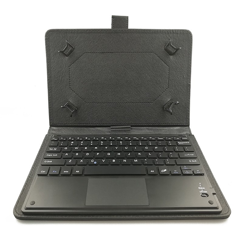 Husa din piele cu tastatură Bluetooth și touchpad pentru tablete universale