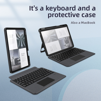 Bluetooth klávesnica so skladaným koženým puzdrom pre iPad 10.2 a 10.5, kompatibilná s iPad 11. generáciou (2025)