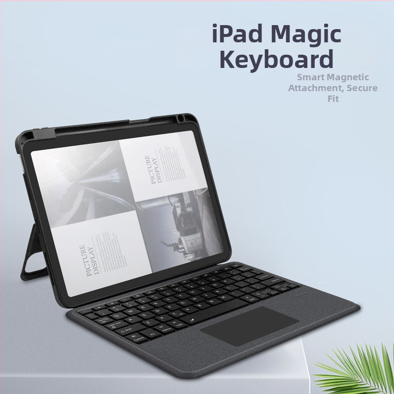 Bluetooth klávesnica so skladaným koženým puzdrom pre iPad 10.2 a 10.5, kompatibilná s iPad 11. generáciou (2025)