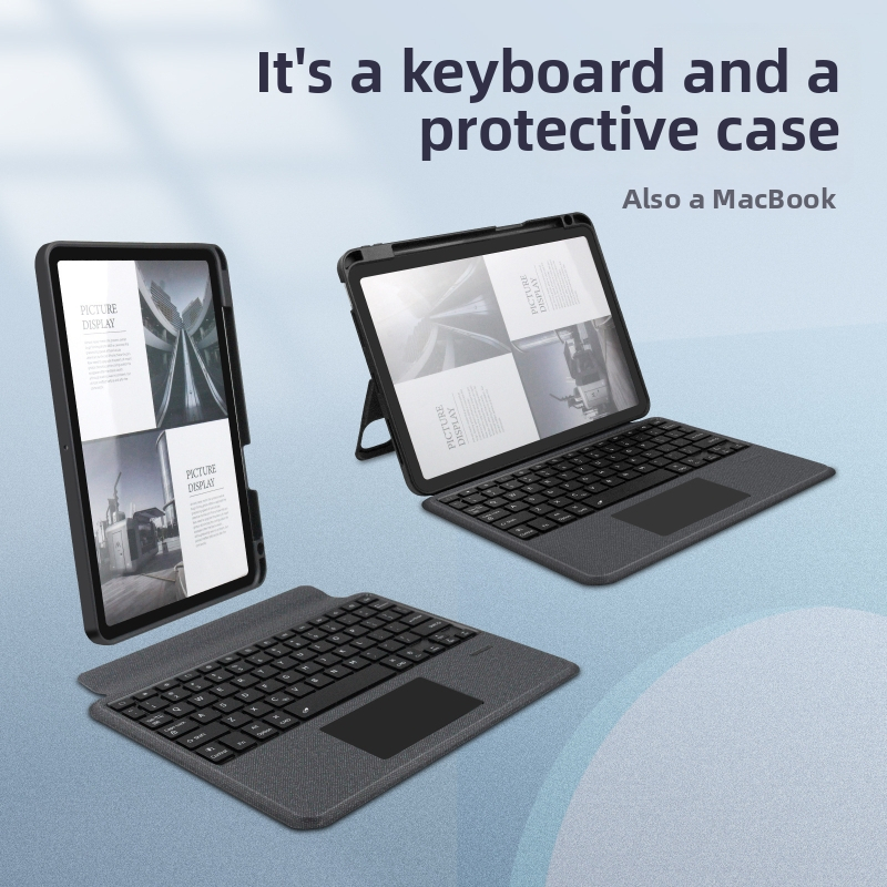 Bluetooth klávesnica so skladaným koženým puzdrom pre iPad 10.2 a 10.5, kompatibilná s iPad 11. generáciou (2025)
