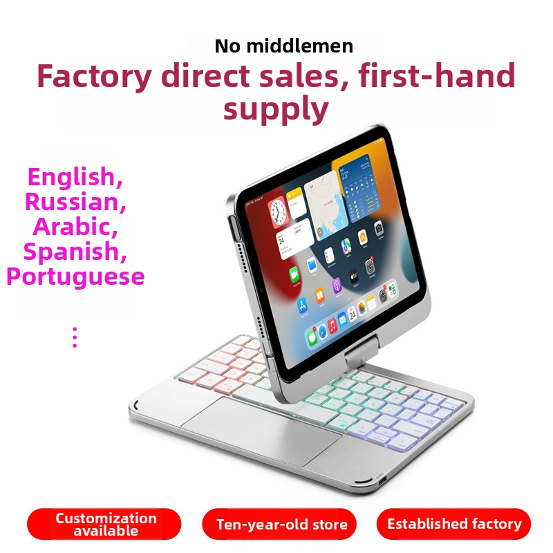 Bezdrôtová klávesnica pre iPad mini 6 – Bluetooth, model F83ATS, vydanie 2023, ergonómická, kompatibilná s 2022 iPad mini 6