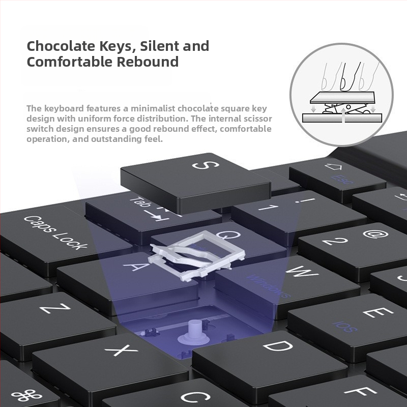 Bezdrôtová Bluetooth klávesnica pre mobilné telefóny, tablety a notebooky (rozhranie Bluetooth, hmotnosť 0,3 kg, model 129, OEM spracovanie k dispozícii)