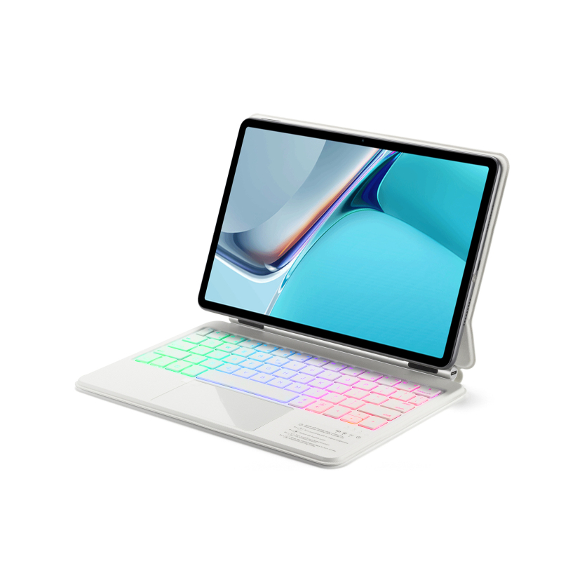 DOQO Tastatură Bluetooth fără fir pentru MatePad 11 / Pro 10.8 / 11 / 12.6 / 13 — suspensie magnetică, suport ergonomic, procesare OEM, 800 g