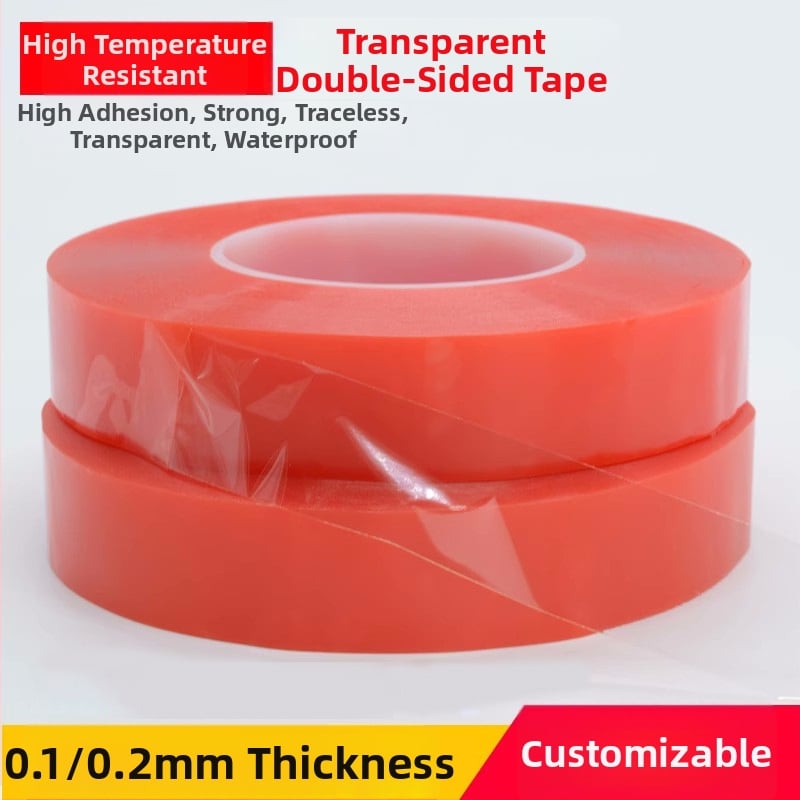 Διπλής όψεως PET ταινία με ακρυλική κόλλα, αντίσταση σε θερμοκρασίες 20–150°C, πλάτος 1240 mm, μήκος 50 m, ισχυρή πρόσφυση χωρίς υπολείμματα