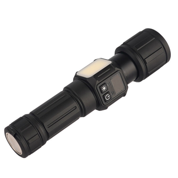 Punjenje LED svjetiljka s USB punjenjem, 360° rotacija, bočna svjetlost i magnet, Li‑ion baterija 18650/26650, domet do 500 m (30 W)