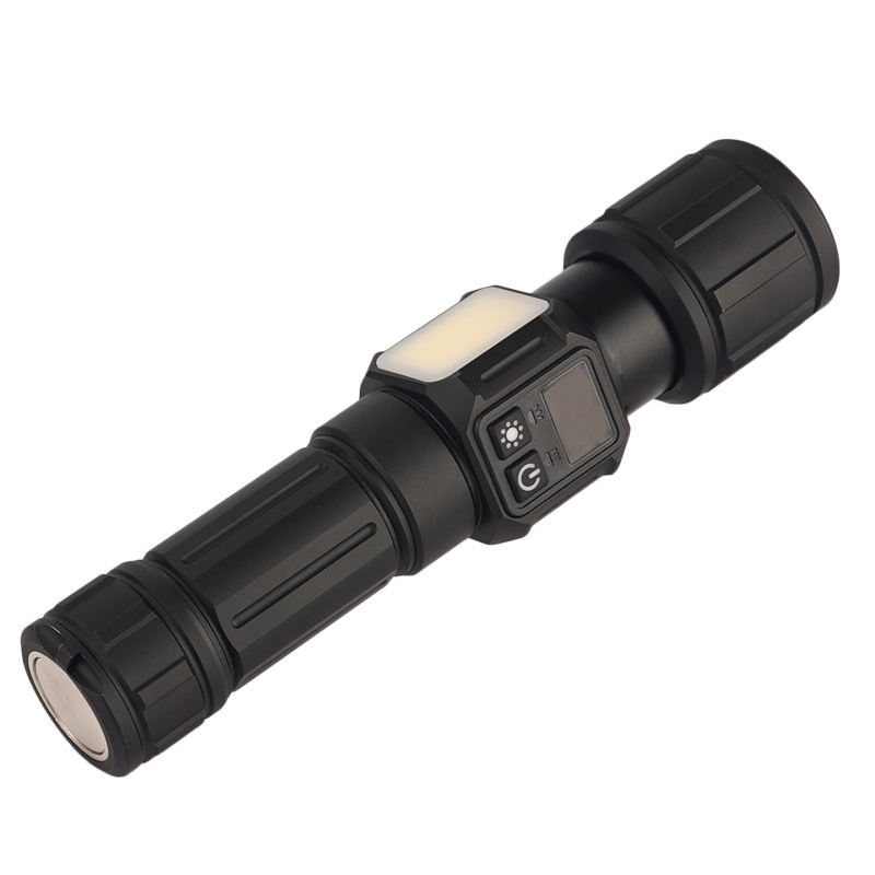 Punjenje LED svjetiljka s USB punjenjem, 360° rotacija, bočna svjetlost i magnet, Li‑ion baterija 18650/26650, domet do 500 m (30 W)