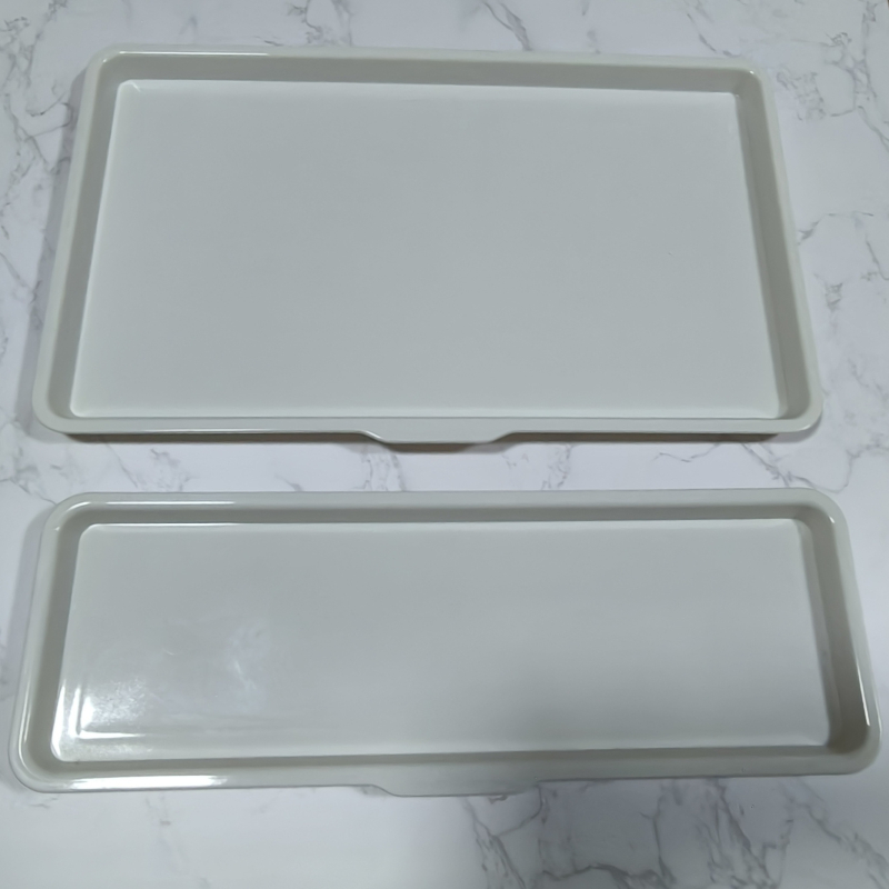 Odtodavna posuda za suđe, četvrtasti plastični kuhinjski organizer, moderan minimalistički stil, solidan uzorak (Plastika • Četvrtasti oblik • Solidan uzorak • Moderan minimalistički)