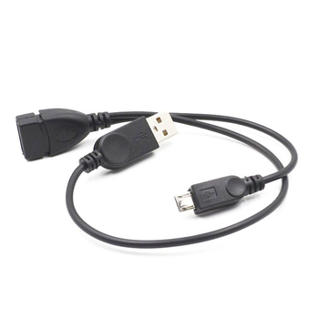 Puxi saineng OTG adatkábel tápegységgel, Micro USB host, 1–2 elosztó, TPE