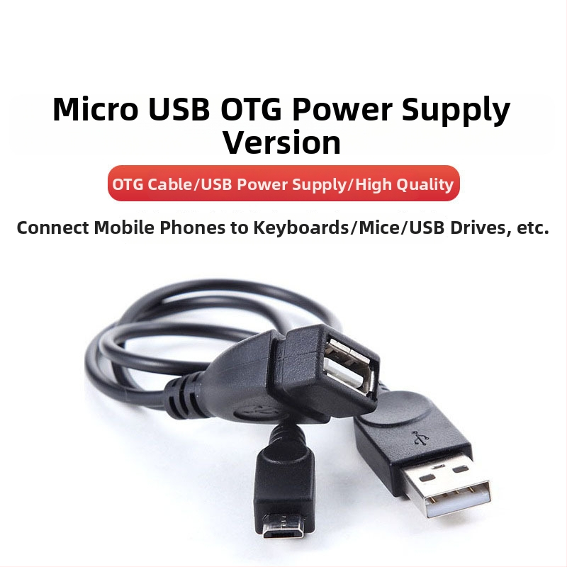 Puxi saineng OTG adatkábel tápegységgel, Micro USB host, 1–2 elosztó, TPE